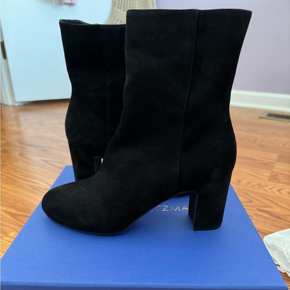 Stuart Weitzman Gianella Black Heeled Boots